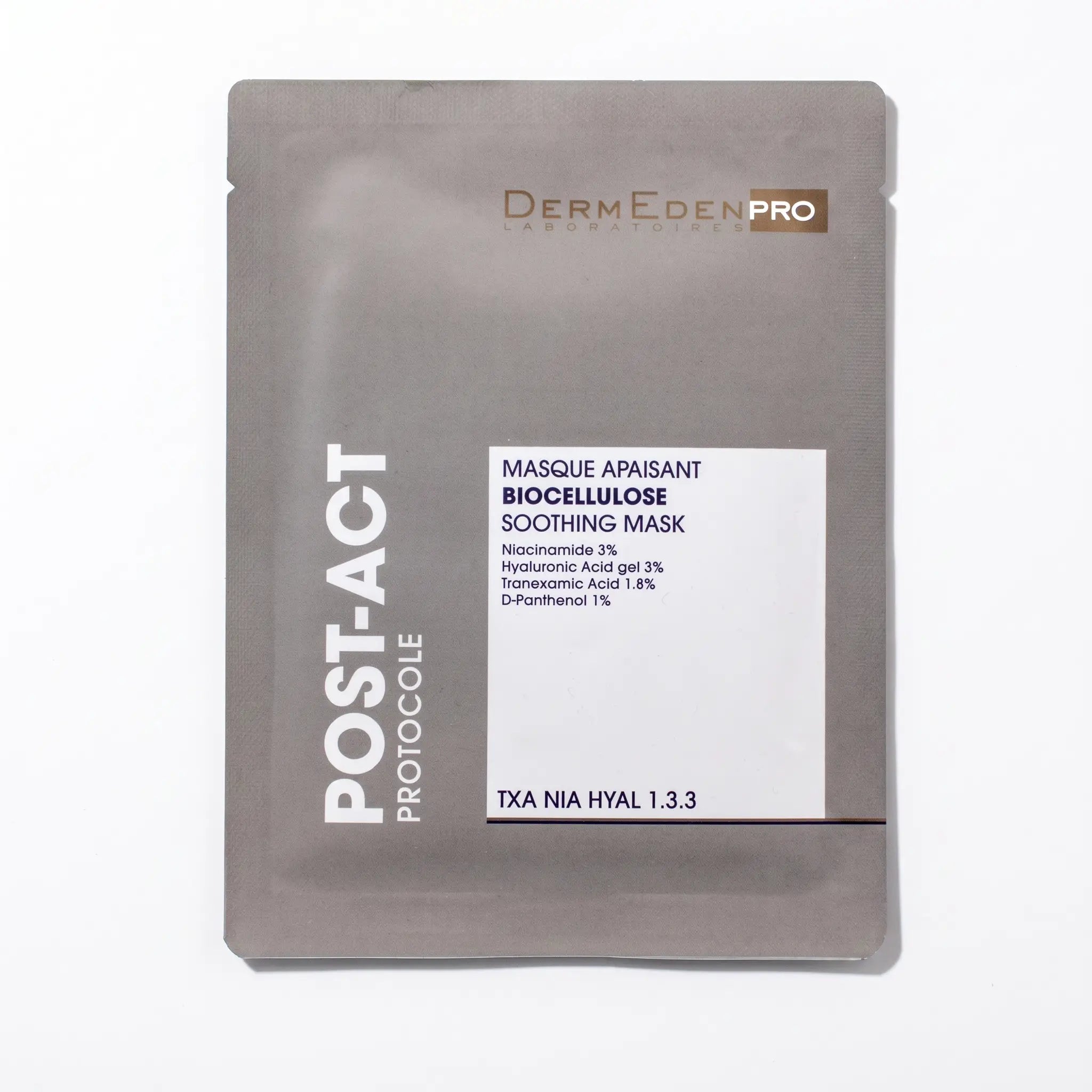 DermEden POST ACT PROTOCOLE - Biocellulose Soothing Mask,5 ks